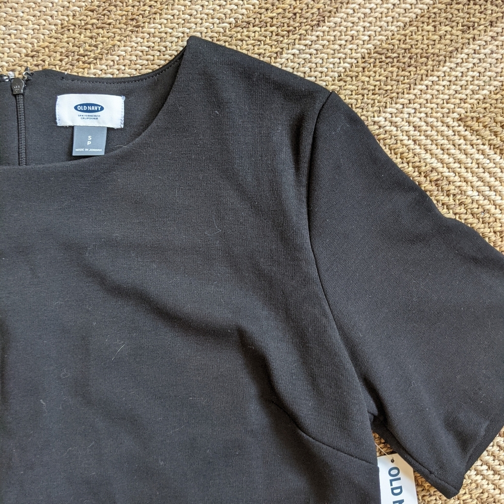 Black shift dress